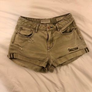Olive green mom shorts